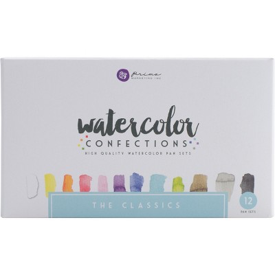 Prima Watercolor Confections Watercolor Pans 12/Pkg-The Classics