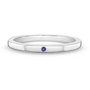 Girl's Thin CZ Band Sterling Silver Ring - In Season Jewelry - 1 of 4