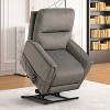 HOMES: Inside + Out Nightfall Flannelette Powered Recliner Lift Chair with Heating and Massage Gray - image 4 of 4