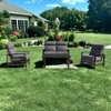 Courtyard Casual Santorini 4 pc Loveseat Seating Group  Includes:  One Loveseat, Two Club Chairs and One Coffee Table - 2 of 2