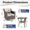 Outdoor Swivel Chair Patio Glider Chair with Soft Cushion High Back Chair - 2 of 4