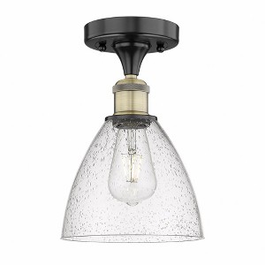 Bristol Glass - 1 Light Semi-Flush Mount In Industrial Style-10.25 Inches Tall and 7.5 Inches Wide - 1 of 1