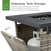 Best Choice Products 28in Propane Gas Fire Pit Table 50,000 BTU Outdoor Wicker w/ Glass Beads, Tank Holder - image 3 of 4