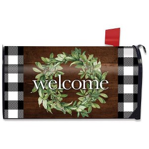 Farmhouse Wreath Spring Magnetic Mailbox Cover Floral Standard Briarwood Lane - 1 of 3
