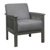 Textured Fabric Upholstered Classic Accent Chair with Cushion Back, Attached Back and Seat Cushions, Foam Padding, Solid Wood Frame - 2 of 4