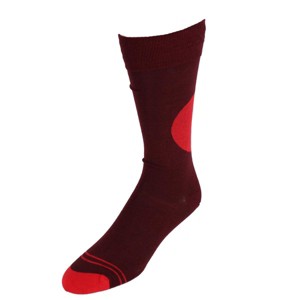 DeadSoxy Men's Circle Patch Mid-Calf Premium Novelty Dress Socks (1 Pair) - 1 of 3
