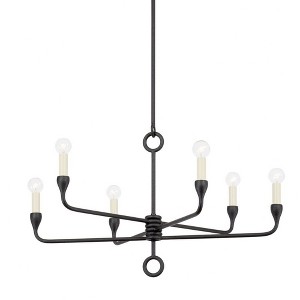 Troy Lighting Orson 6 - Light Chandelier in  Black Iron - 1 of 1