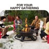 Bestier Fire Pit with Grills Grate, 47" Outdoor Firepit for Outside Wood Burning - 2 of 4
