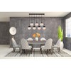 Elegant Lighting Eclipse 7 Lights Black Pendant With Frosted White Glass - 2 of 4