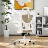 SEVOBAL Task and Office Chairs, Office Chair with Footrest, Office Desk Chair with Headrest, High Back Chair, Beige, 24.8"*24.8"*49.2" - 3 of 4