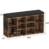 Shoe Storage Bench Cubby Organizer, Shoe Rack Bench with 3-Tier Adjustable Shelf for Living Room, Hallway Bedroom - 2 of 4