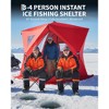 Portable Pop-Up Ice Fishing Tent, Spacious 3 to 4 Person Ice Fishing Shelter, Insulated Hub Shelter Includes Anchors, Ropes & Carry Bag - 4 of 4