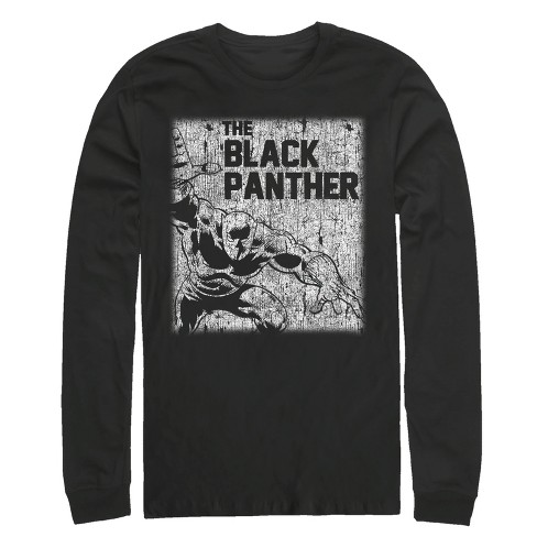 Men's Marvel Black Panther Chalk Print Long Sleeve Shirt - image 1 of 3