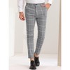 Lars Amadeus Men's Slim Fit Flat Front Zipper Dress Plaid Pants - 2 of 4
