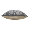 HomeRoots 24" X 24" Gray And White 100% Cotton Geometric Zippered Pillow - 4 of 4