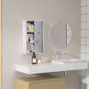 HOMCOM 12" x 20" Medicine Cabinet with Lock, Storage Shelves, Locking Medical Cabinet for Safety, First Aid Bathroom Wall Cabinet, Silver - 3 of 4