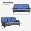Buenhomino Outdoor Patio Couch Wicker Sofa - 3 Seater Rattan Sofa for Outside Patio Garden with Deep Seating and Olefin Cushions - 3 of 4