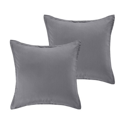 Gray Microfiber Queen Comforter Set with Ogee Damask Design