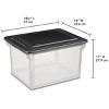 Racxily Plastic Letter-Size File Box,File Organizer Plastic File Box for Letter/Legal File, Water Resistant Document Box Clear - 2 of 2