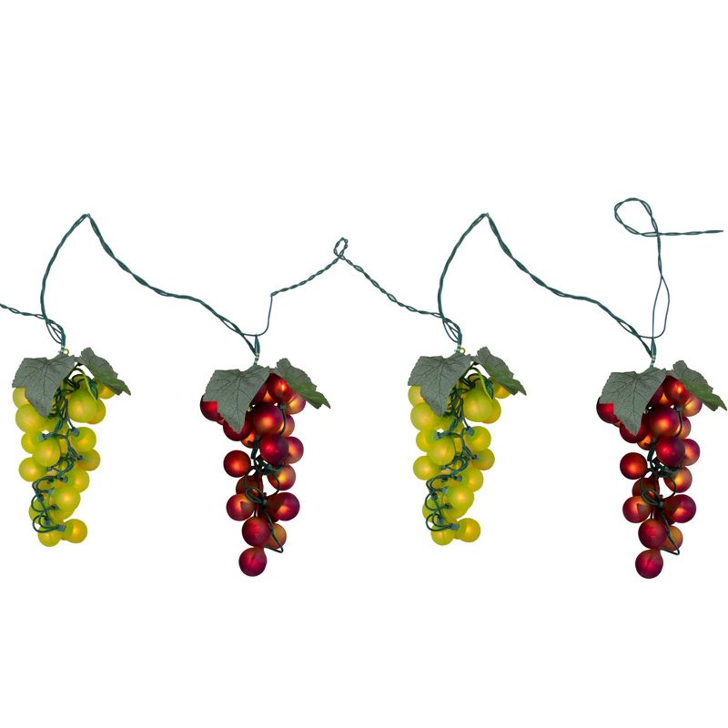 Northlight 100-Count Yellow and Red Grape Clusters Christmas Light - 5ft Green Wire, 2 of 4