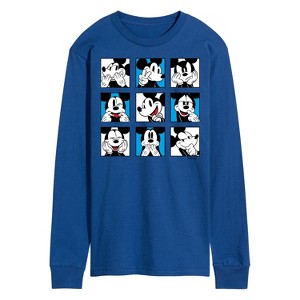 Men's - Disney - Mickey Grid Long Sleeve Graphic T-Shirt - 1 of 4