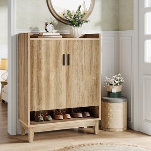 Tribesigns Shoe Cabinet with Doors, 20-Pair Entryway Shoe Storage Cabinet, Farmhouse Shoe Organizer Rack for Hallway Closet - 1 of 4