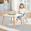 Infans 6 in 1 Convertible Wooden Highchair for Babies and Toddlers, Removable Double Tray & Reversible Footrest, Safety Harness for Infant, Beige - 3 of 4