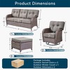 Gymojoy 5 Pieces Sofa Ottoman with Swivel Chairs - 2 of 4