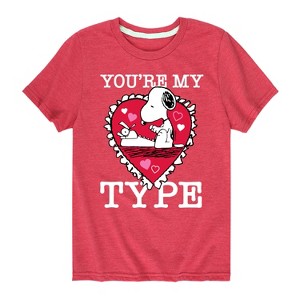 Boys' - Peanuts - You're My Type Short Sleeve Graphic T-Shirt - 1 of 4