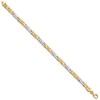 Black Bow Jewelry 6mm 14K Two Tone Gold Solid Fancy Figaro Chain Bracelet, 9 Inch - 2 of 3