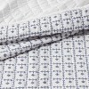 Embroidered Grid Quilt Blue - Threshold™ - image 4 of 4