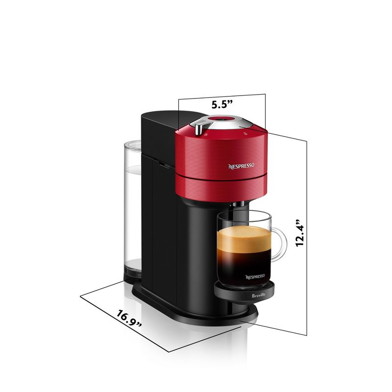 Nespresso Vertuo Next Coffee Maker and Espresso Machine by Breville - Red, 4 of 9