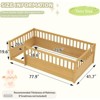 ALEXOUN Floor Bed with Fence & Door - Kids Bed Montessori Frame - Easy Assembly, No Spring Box Needed - for Playroom Bedroom - 3 of 4