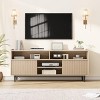 Garvee Stylish 65 Inch Fluted TV Stand – Modern Entertainment Center for TVs Up to 70 Inches with Sliding Doors, Adjustable Shelves - 4 of 4