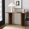 LuxenHome 46'' Wide Wood Console Table in Walnut Finish, Modern Entryway Table with Fluted Legs, Narrow Sofa Tables for Living Room Brown - 3 of 4