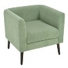 PAGED Modern Accent Chair with Pillow, Upholstered Arm Chair with Wood Legs, Reading Chair for Bedroom, Living Room Furniture - 4 of 4
