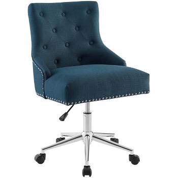 Modway Regent Tufted Button Swivel Upholstered Fabric Office Chair - Azure