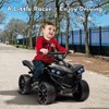 coucheta Kids ATV 4 Wheeler, 6V Battery Powered Quad Electric Vehicle with LED Lights, Music and Wear-Resistant Wheels, Ride on Toy Car for Kids - 2 of 4