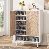 Tribesigns 6-Tier Shoe Cabinet with Door, Modern Shoe Storage Cabinet for Entryway Hallway - image 2 of 4