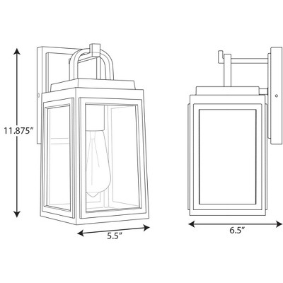 Grandbury Antique Bronze Outdoor Wall Lantern with Clear Glass