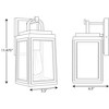 Progress Lighting Grandbury 1-Light Outdoor Wall Lantern in Black, Clear Glass, DURASHIELD, Wet Rated, 11.88"H x 5.5"L x 6.5"W - 2 of 4