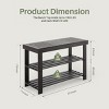 JIONJOY 3-Tier Bamboo Shoe Rack & Storage Bench - 286lb Capacity, Space-Saving Organizer for Entryway, Bedroom, Living Room (11.3x27.6x17.8in) - 2 of 4