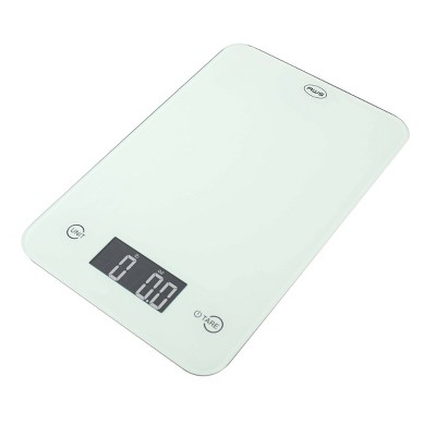 American Weigh Scales  Onyx-5K Tempered Glass Kitchen Scale White