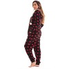 Just Love Womens One Piece Winter Holiday Adult Bodysuit Faux Shearling Lined Hoody Xmas Pajamas - 3 of 4