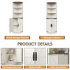 64.8" Farmhouse Corner Cabinet with Barn Doors & Storage Shelves - 3 of 4