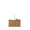 GDFStudio Warren Modern Wall-Mounted 30" Wood Storage Bathroom Vanity with Round Ceramic Basin - 4 of 4