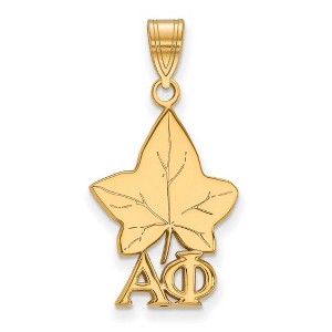 Black Bow Jewelry 14k Yellow Gold Plated Sterling Silver Alpha Phi Greek Life Medium Pendant - 1 of 3
