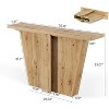 Tribesigns 55” Console Table, Narrow Entryway Table for Living Room, Bedroom, Office, Entrance, Foyer, Industrial Wooden, Natural - 2 of 4