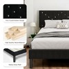 Mshliw Black Modern Bed Frame with Upholstered Headboard & Wooden Slats – No Box Spring Needed, Easy Assembly - 2 of 4