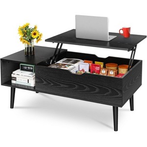 Coffee Table -Wood Lift Top with Hidden Compartment and Large Storage Shelf, Lift Tabletop Dining Center Table - 1 of 4